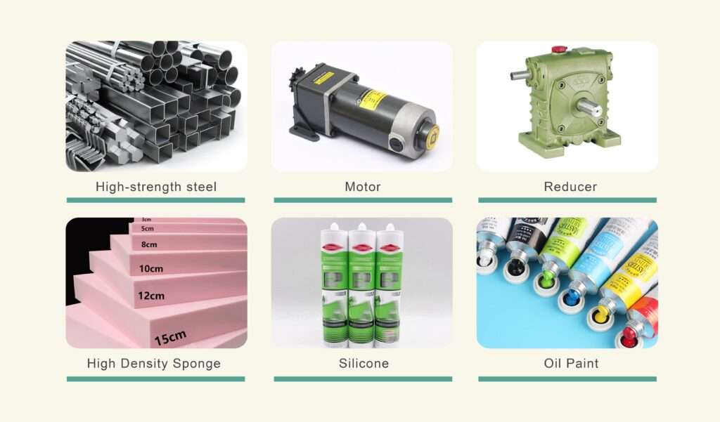 Main materials for animatronic models