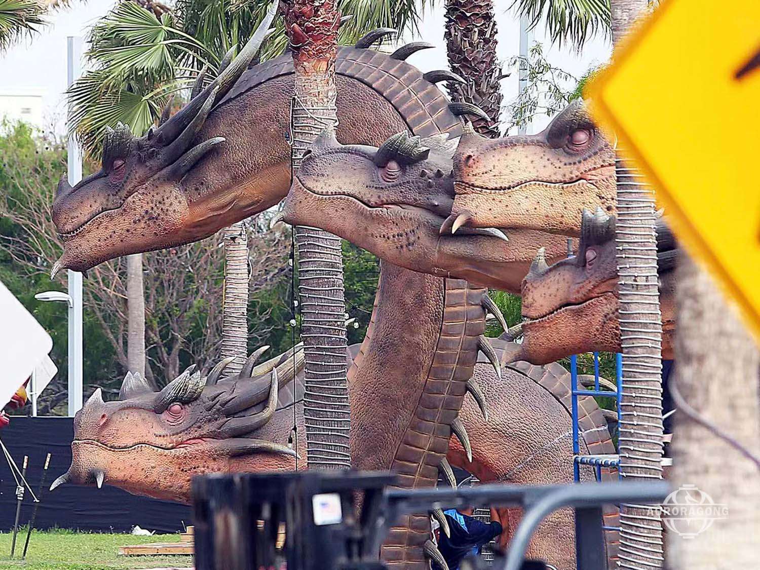 Multi-headed Animatronic Western Dragon