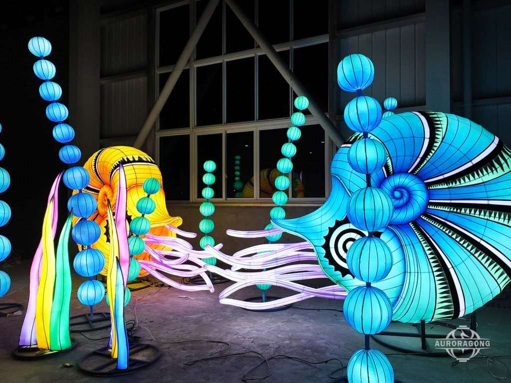 Chinese ocean themed lantern installation for festival