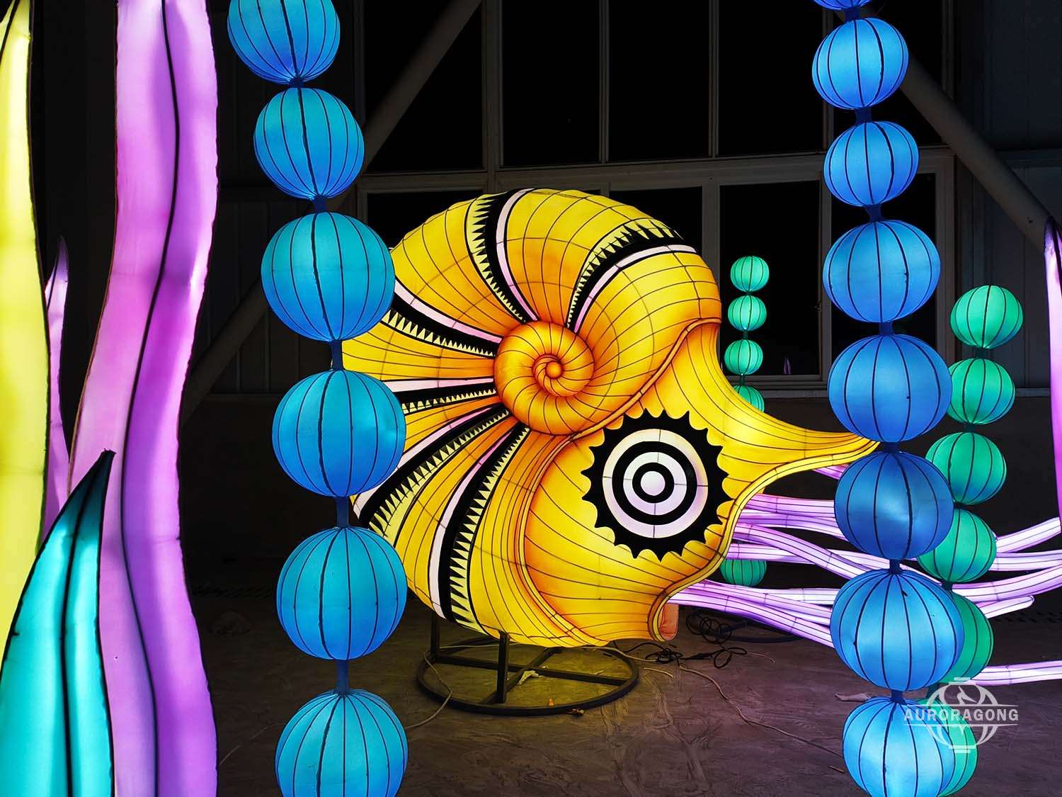 sea life lantern display for outdoor lantern festival