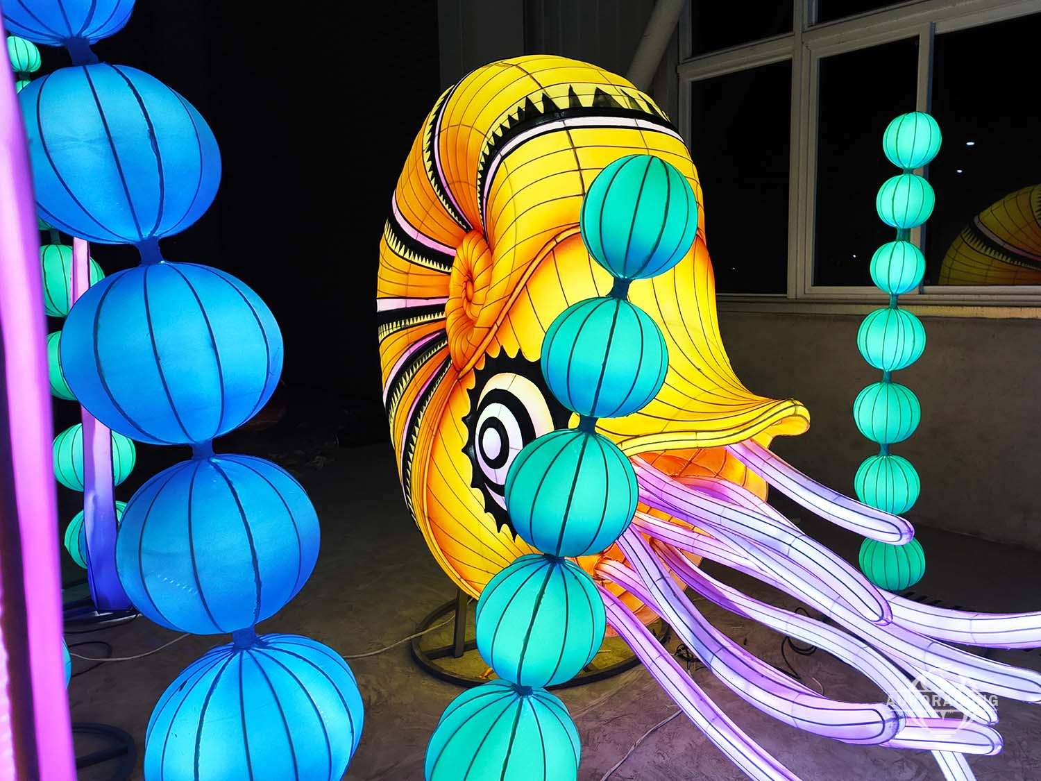 ocean themed LED lantern sculptures for theme park