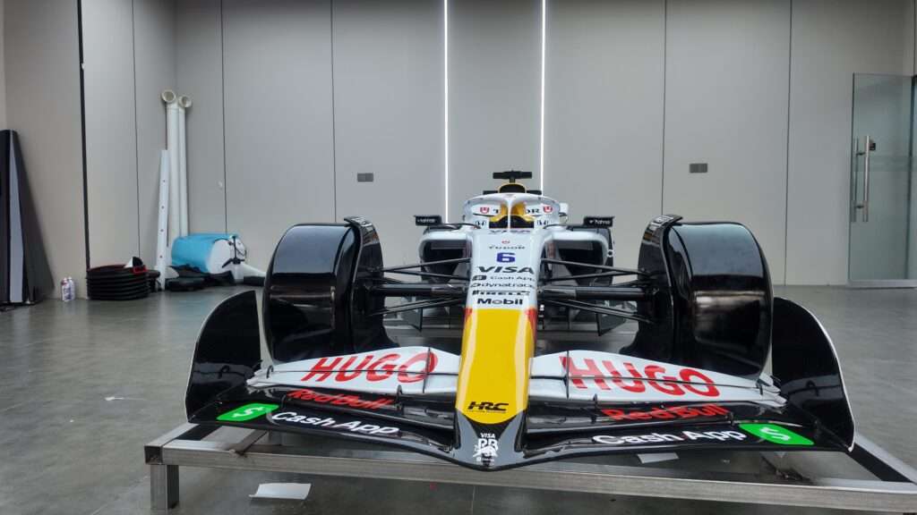 Front of the F1 racing car fiberglass sculpture