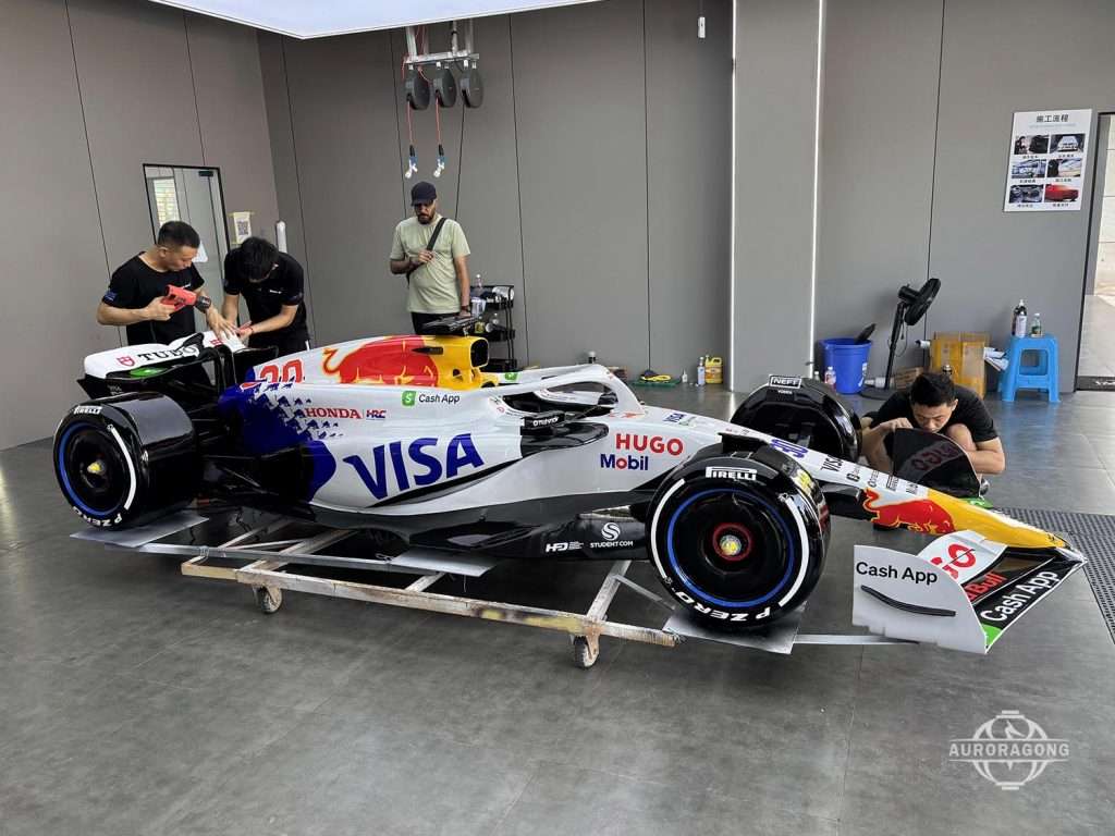 Side view of F1 Racing Car Model for exhibition