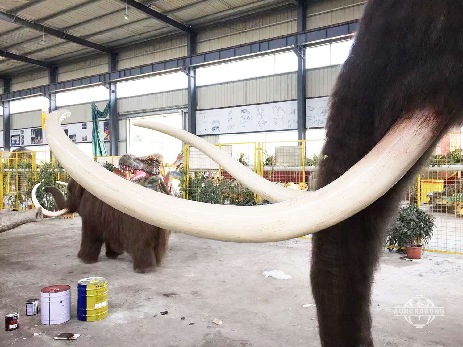 AuroraGong animatronic prehistoric mammoth