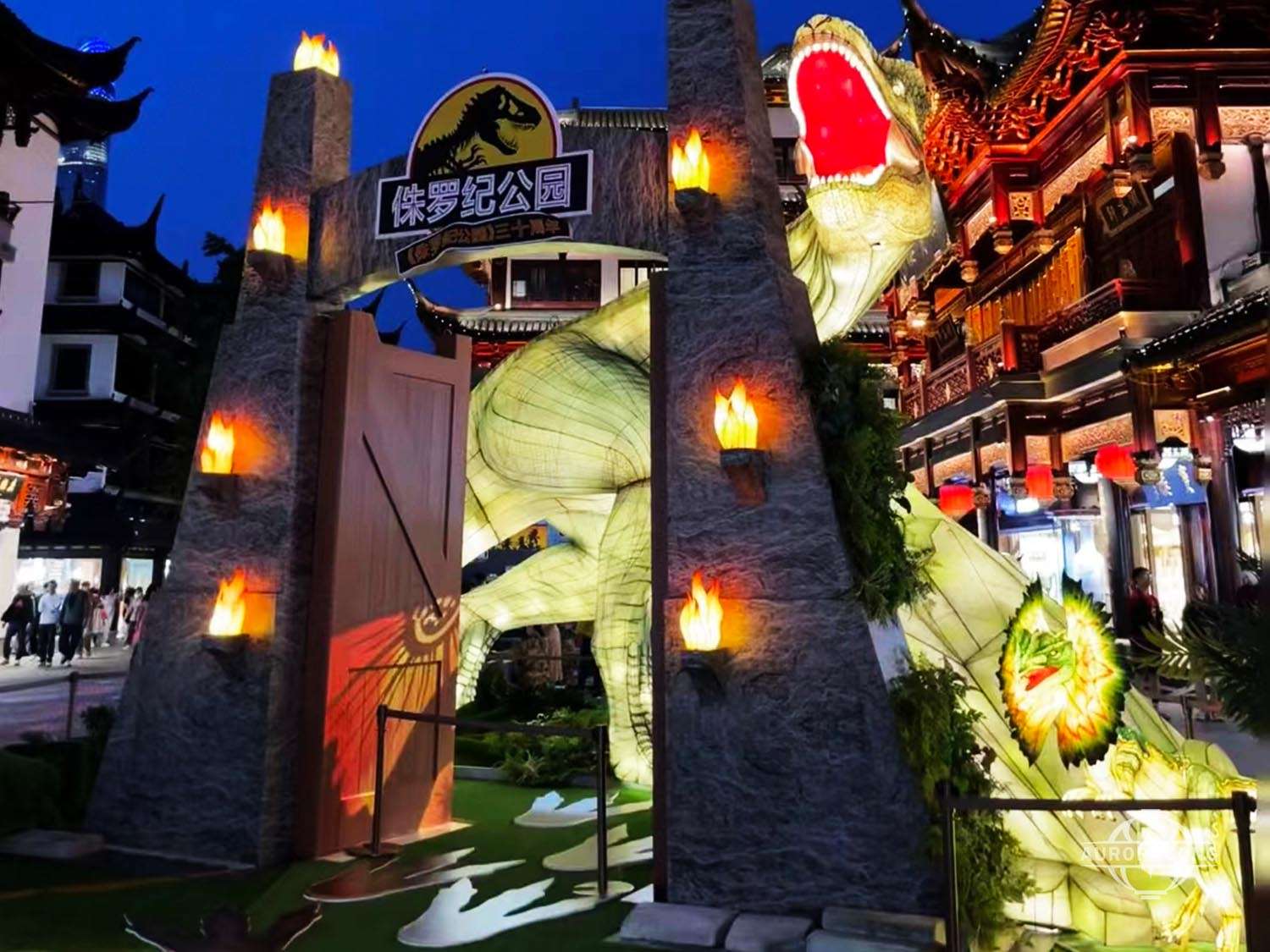AuroraGong Jurassic Park Themed Dinosaur Lantern