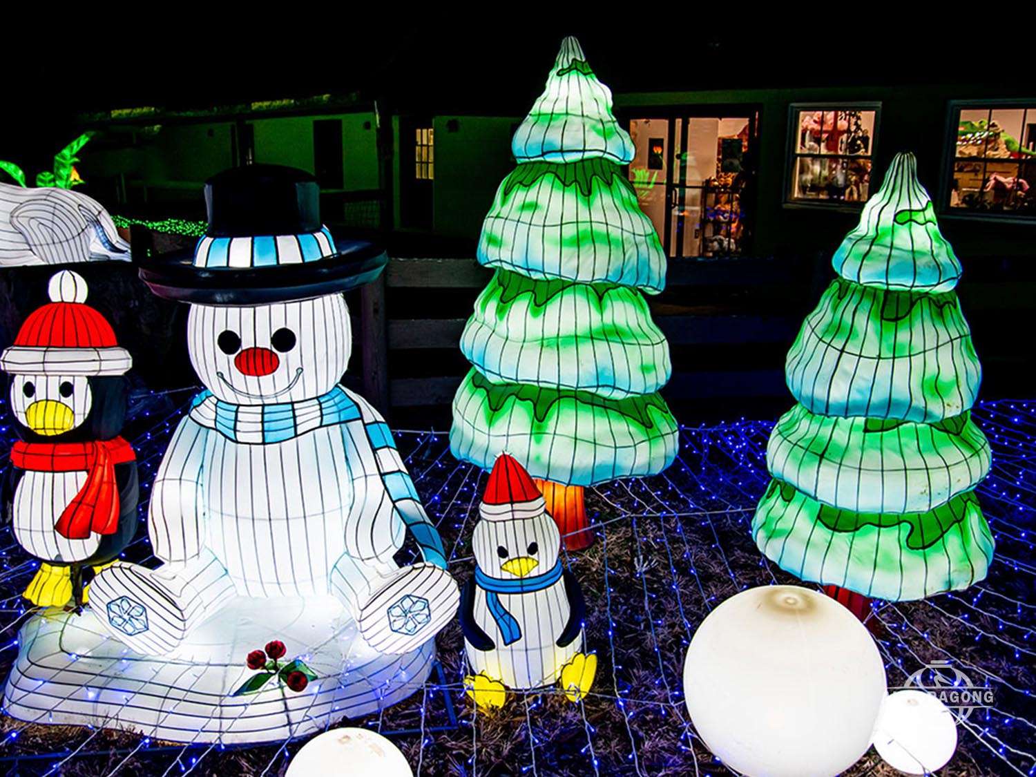 Christmas snowman lantern