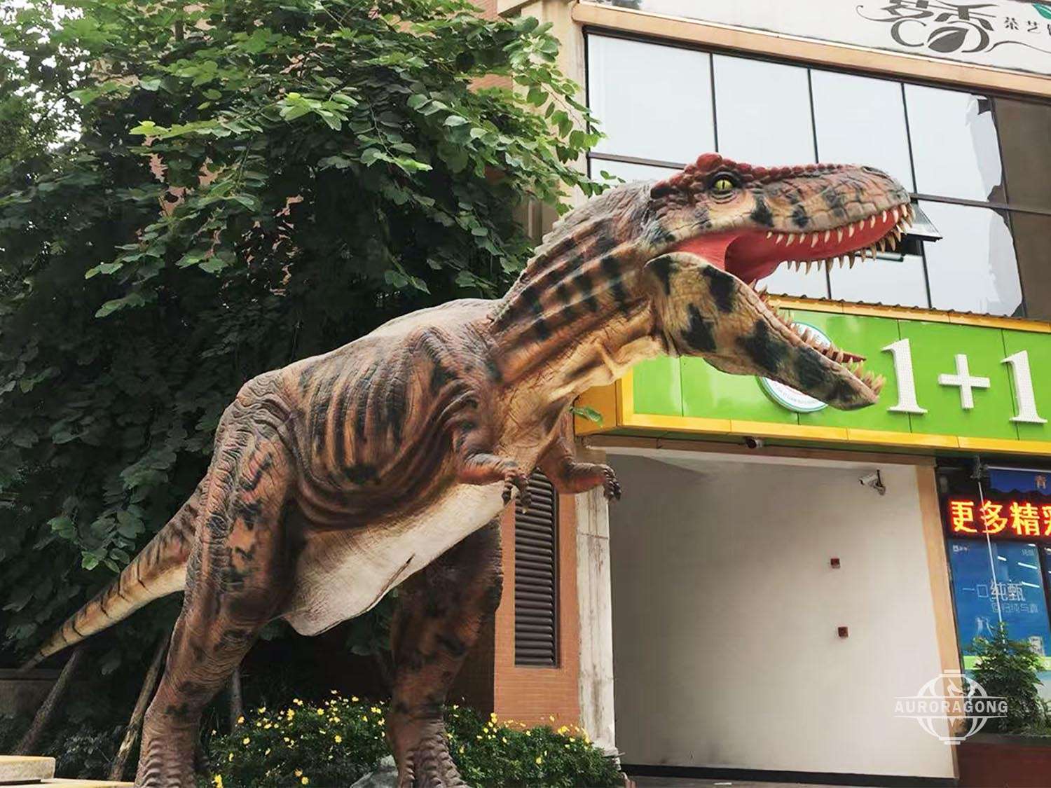 Lifelike Animatronic T-rex Model