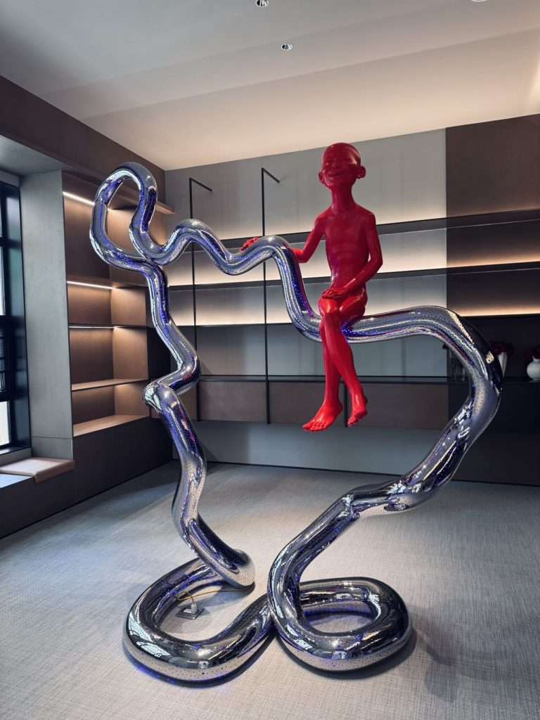 Mascot Fiberglass Sculpture as part of a private collection or home display
