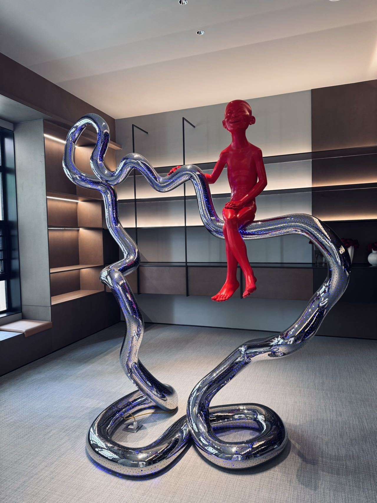 Mascot Fiberglass Sculpture as part of a private collection or home display