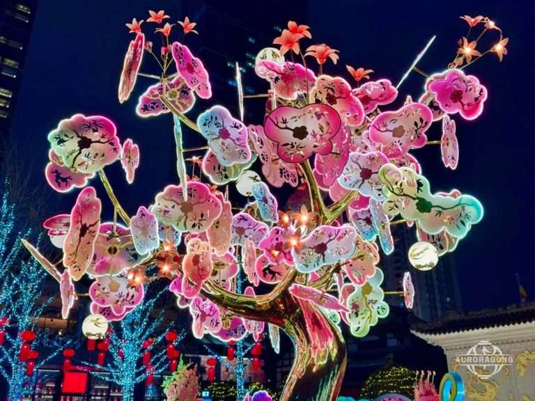 Outdoor Tree And Plants Lantern Lighting Sculpture Decoration