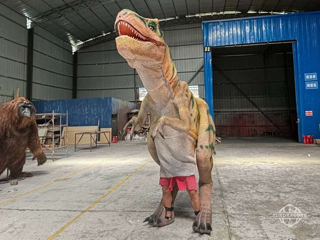 Durable and lightweight T-rex costume with realistic proportions