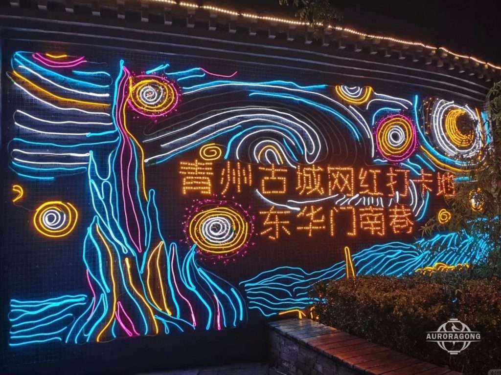 Custom LED wall installation enhancing retail displays