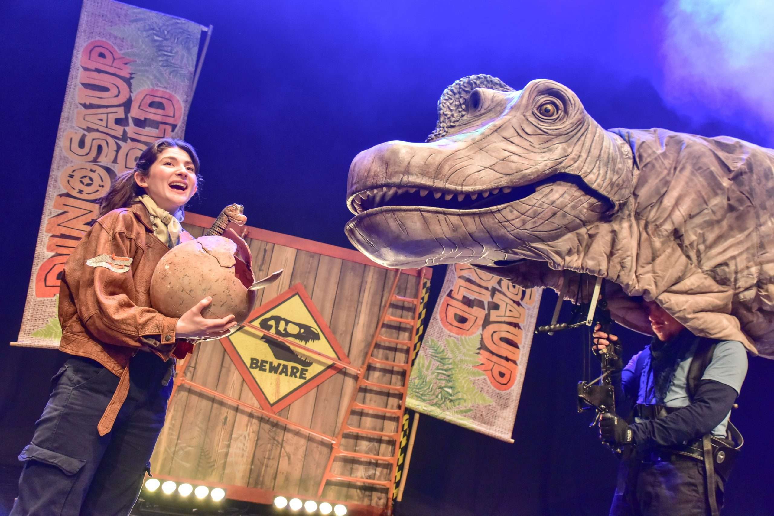 prehistoric dinosaur costume for photo booth and social media content