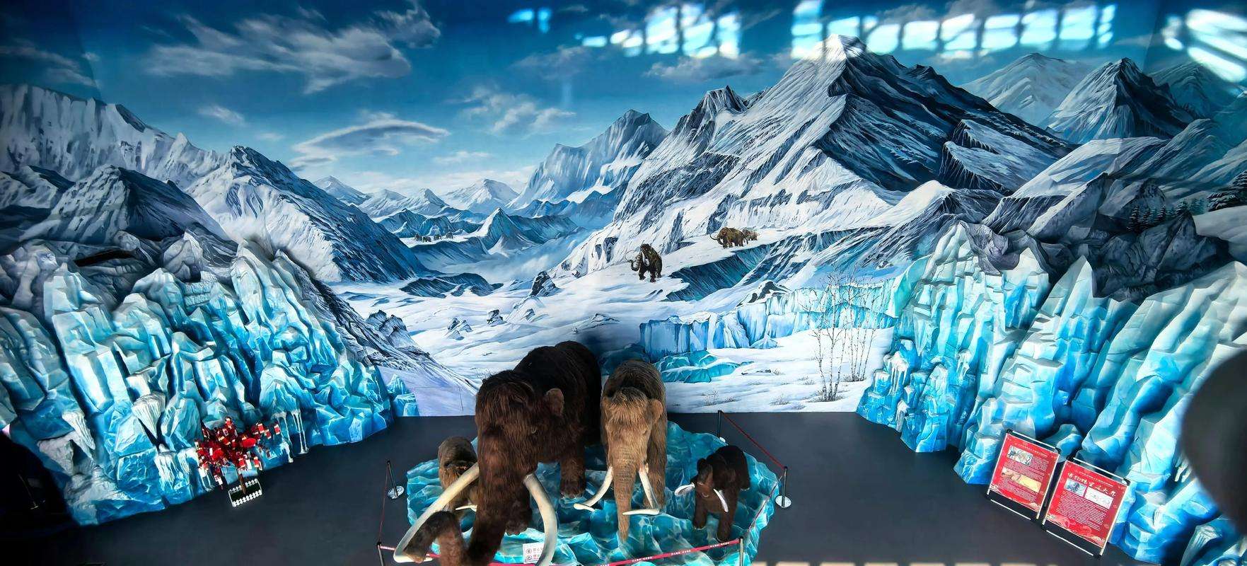 prehistoric mammoth animatronic used in educational programs