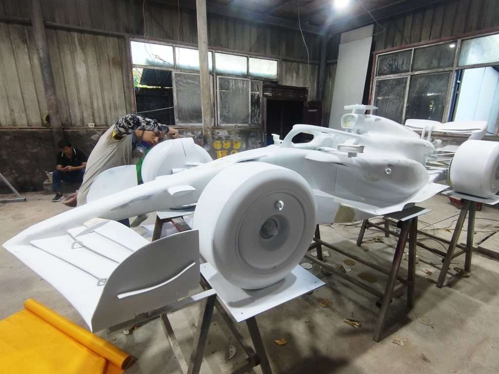F1 racing fiberglass