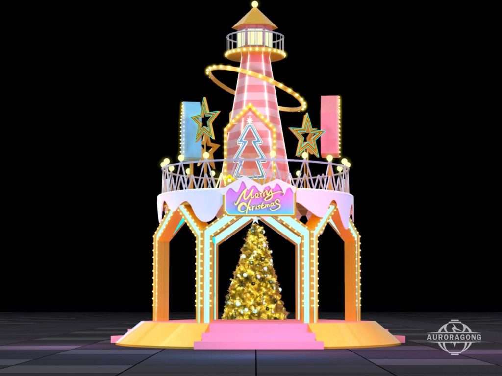 Castle-shaped lantern decorations