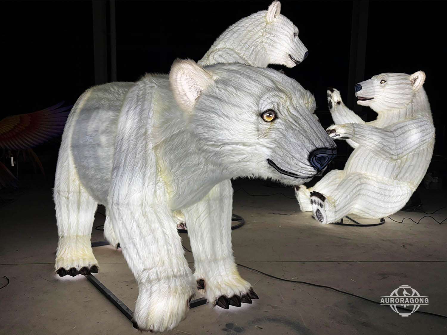 Polar Bear Lantern Sculpture