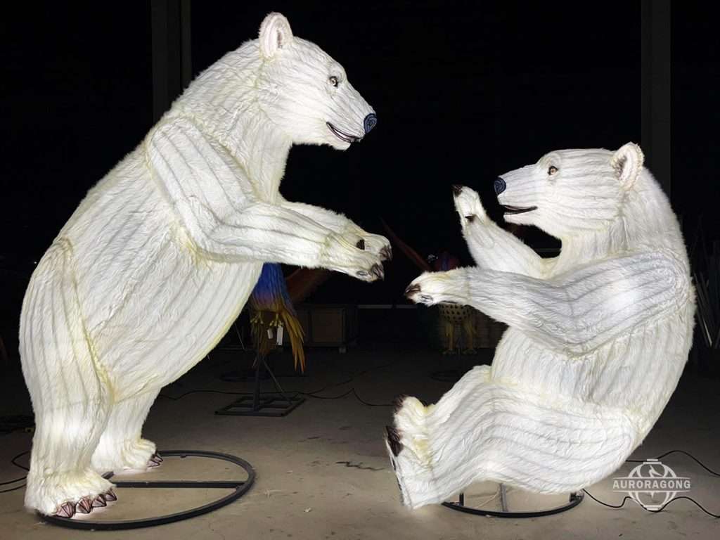 Two Polar Bear Lantern
