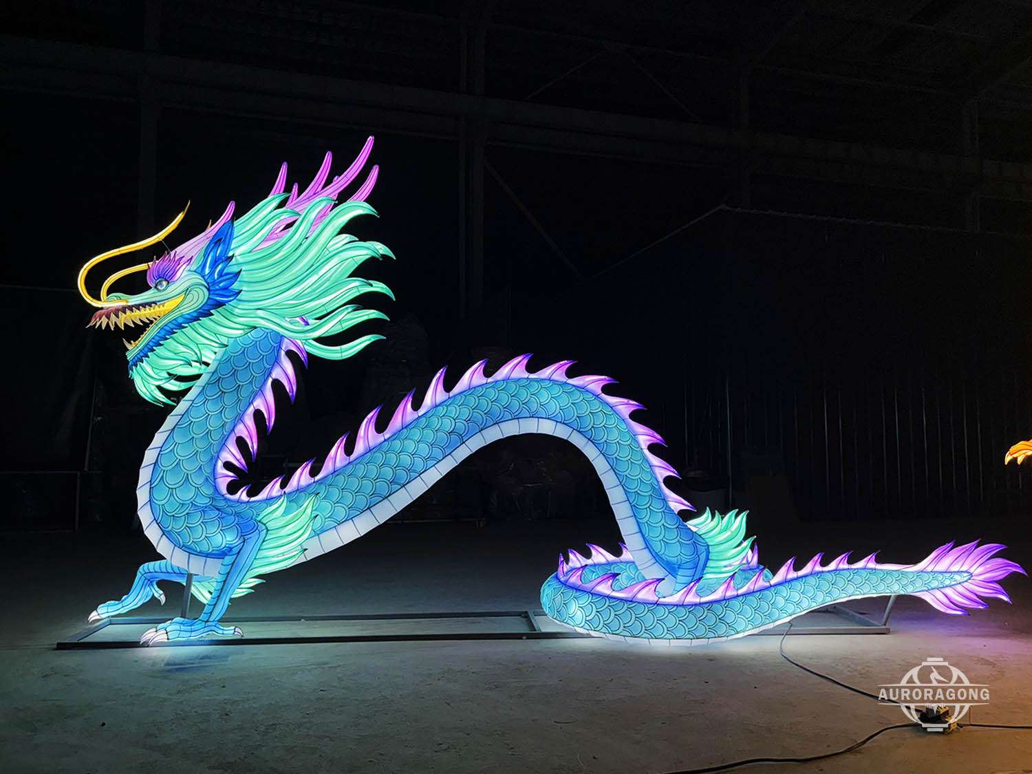 Western Blue Water Dragon Lantern Customized