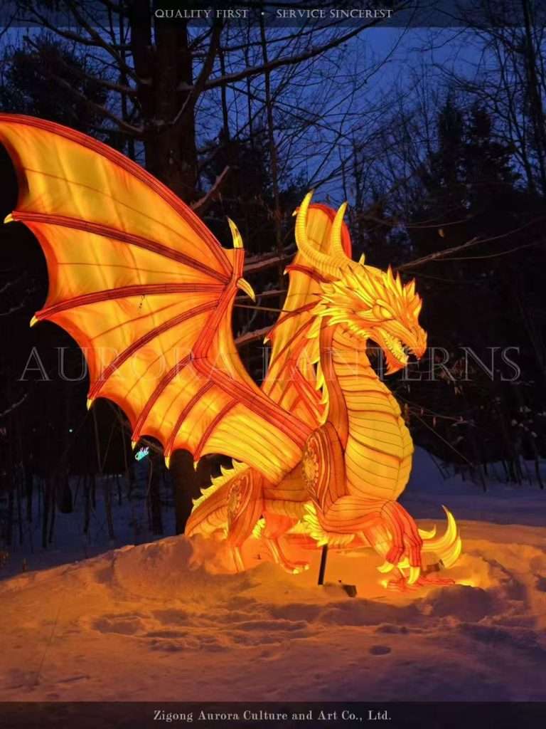 Western Fire Dragon Lantern