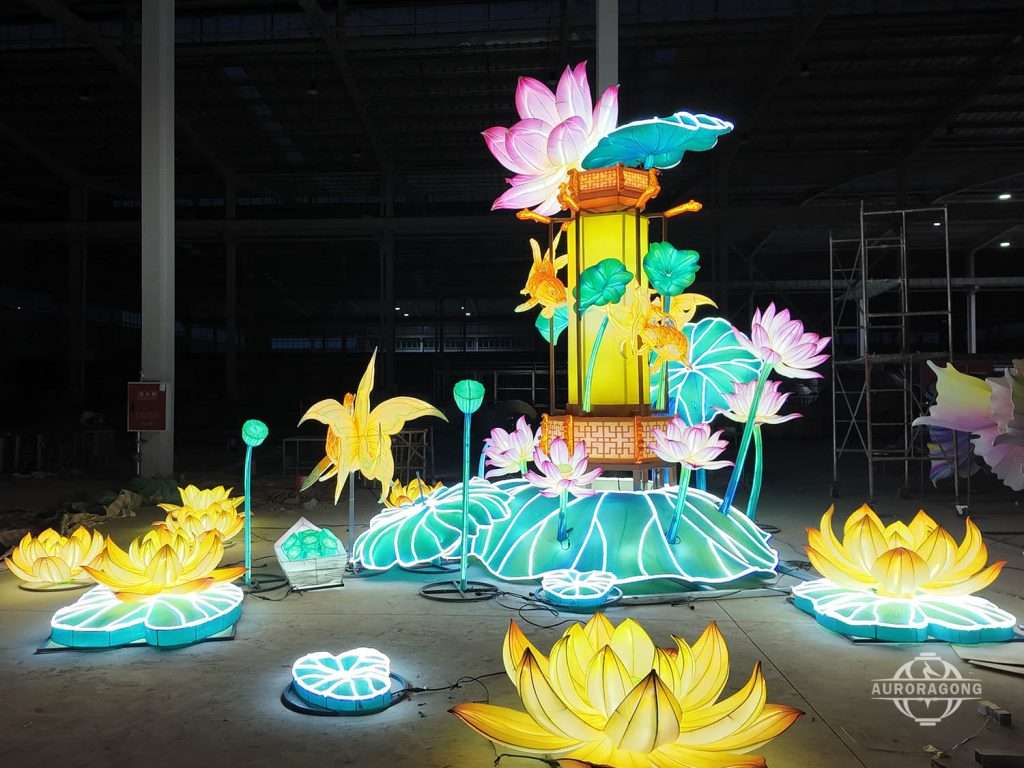 Large Rotating Palace Lantern Display for Festival