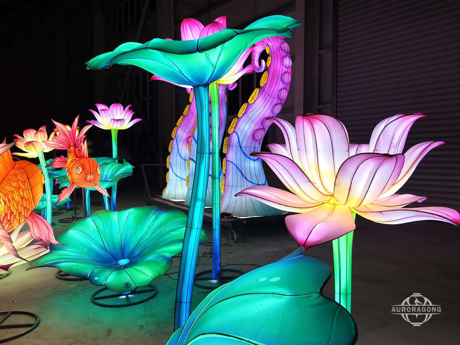 Custom Lotus Fish Lantern