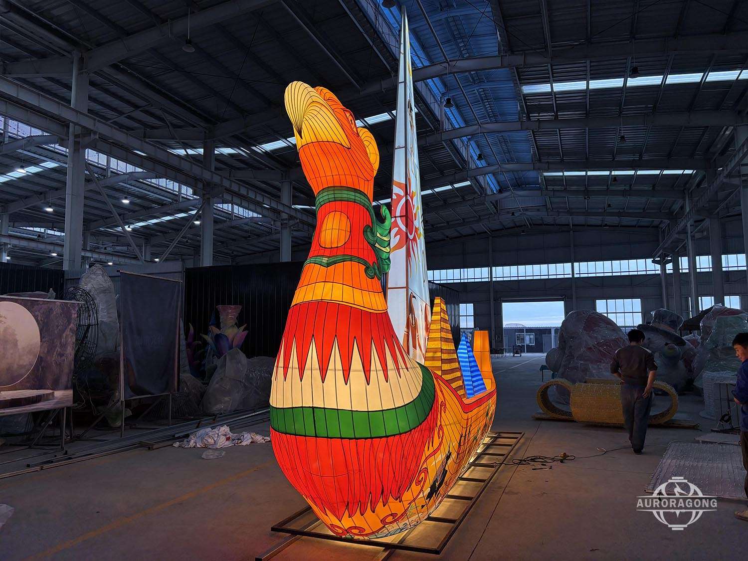 Traditional Chinese lantern - boat shape