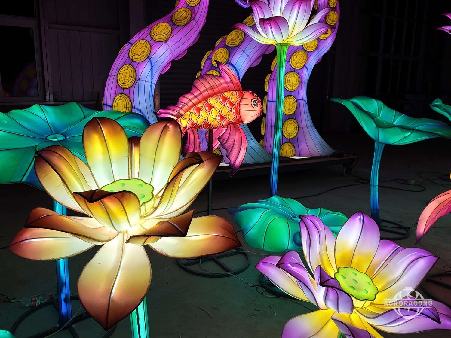 Custom Lotus Fish Lantern