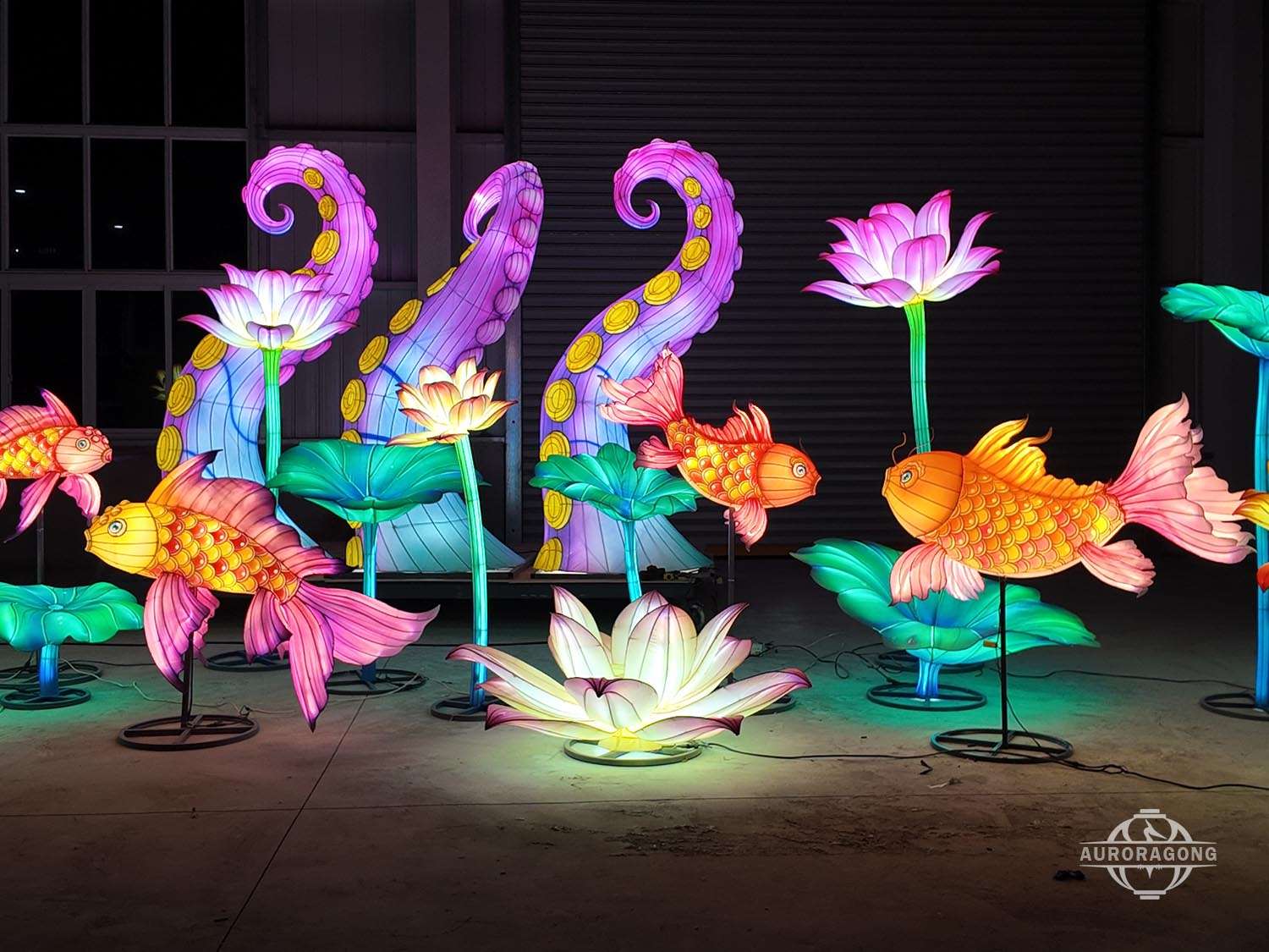 Custom Lotus Fish Lantern