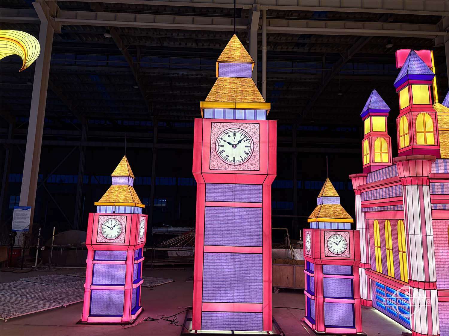 Pink Landscape Castle Lantern
