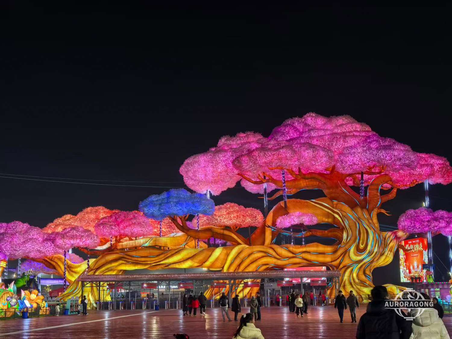 Pink Traditional Chinese Tree lanterns