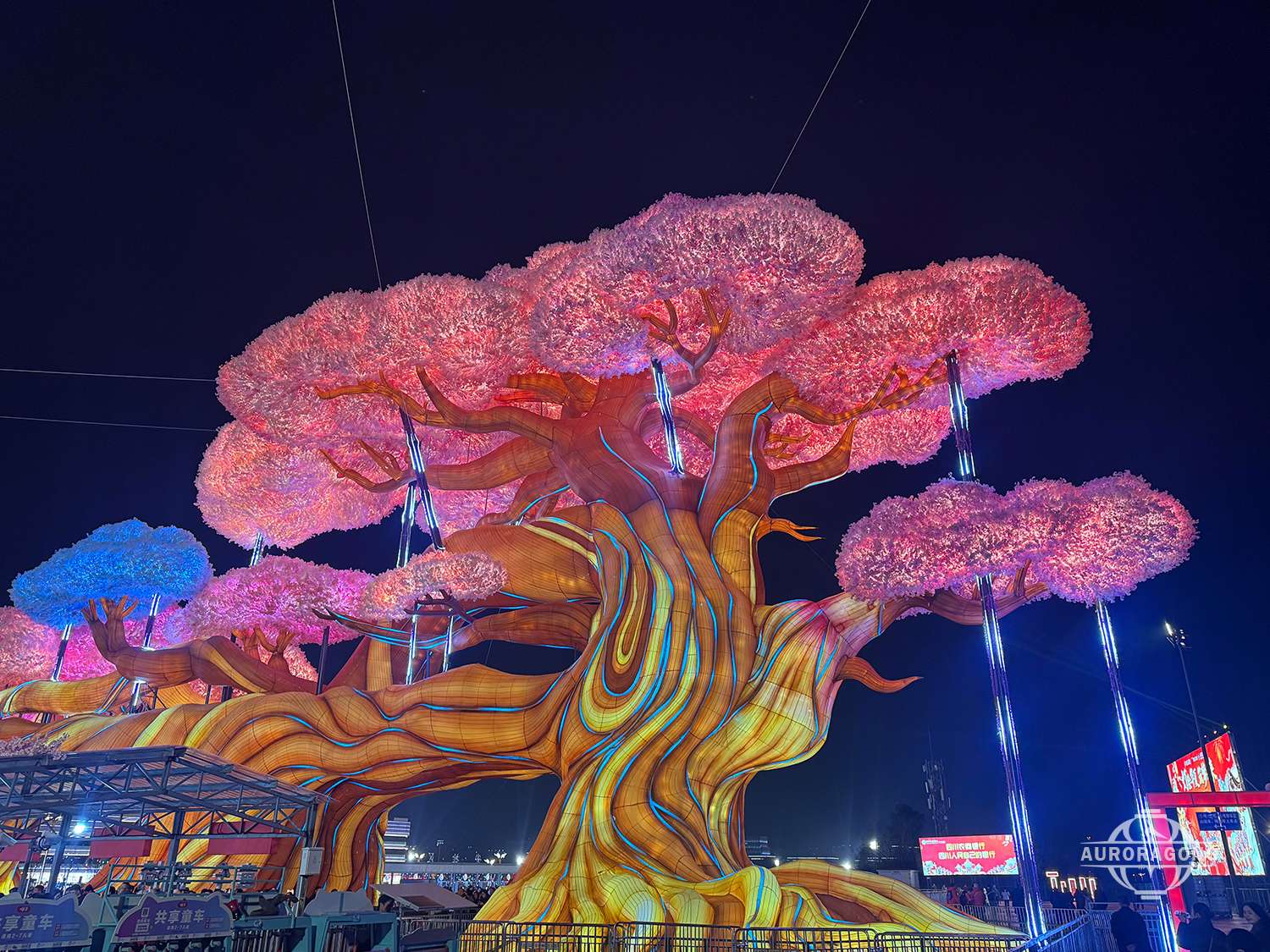 pink Chinese Tree lanterns