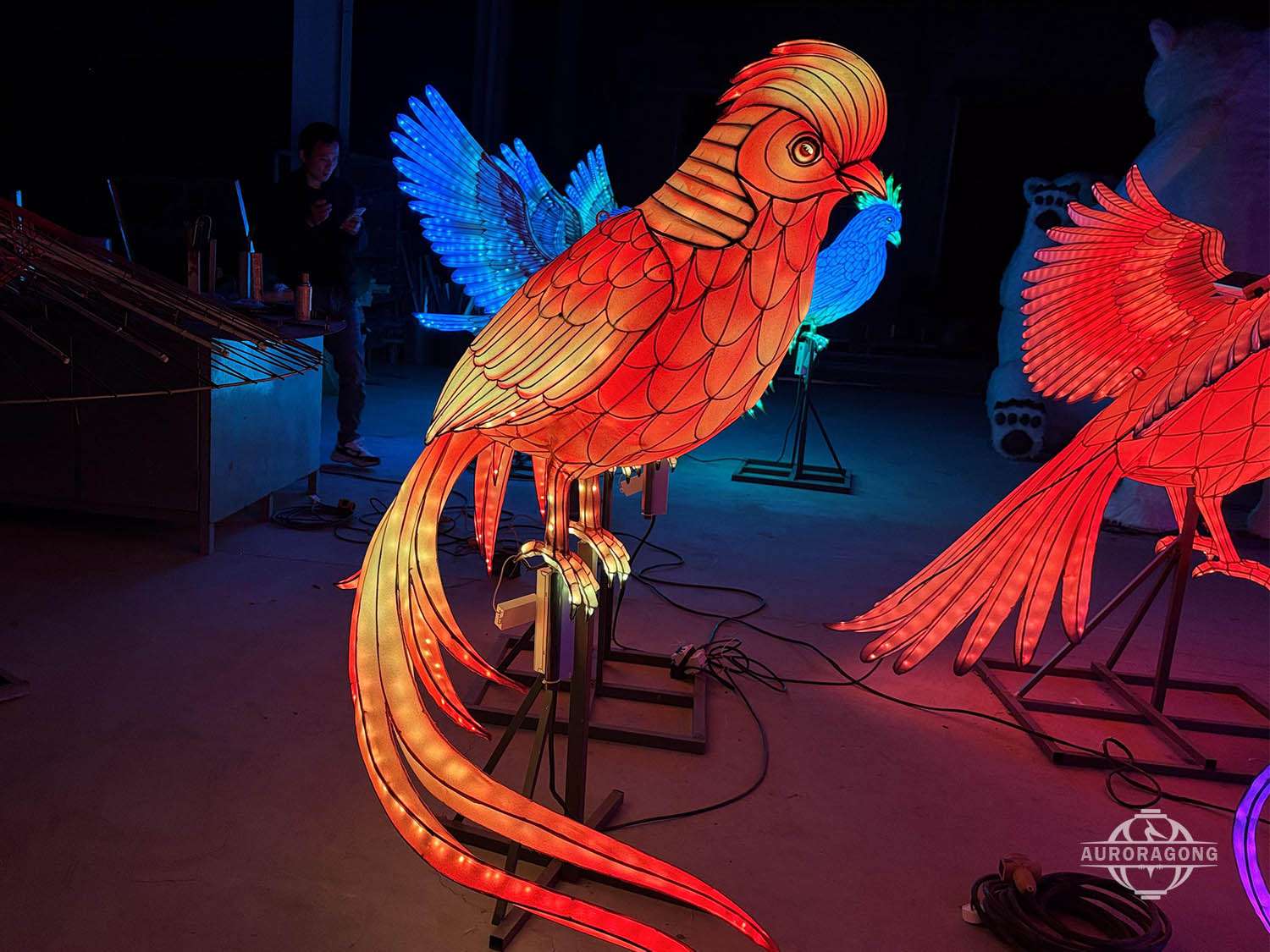 Bird Lighting Asian Lantern for Festival & Theme Park