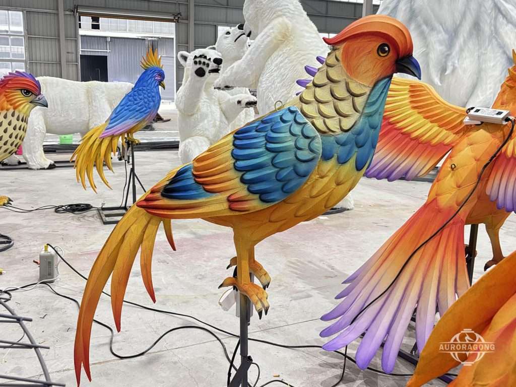 Bird Lighting Asian Lantern for Festival & Theme Park