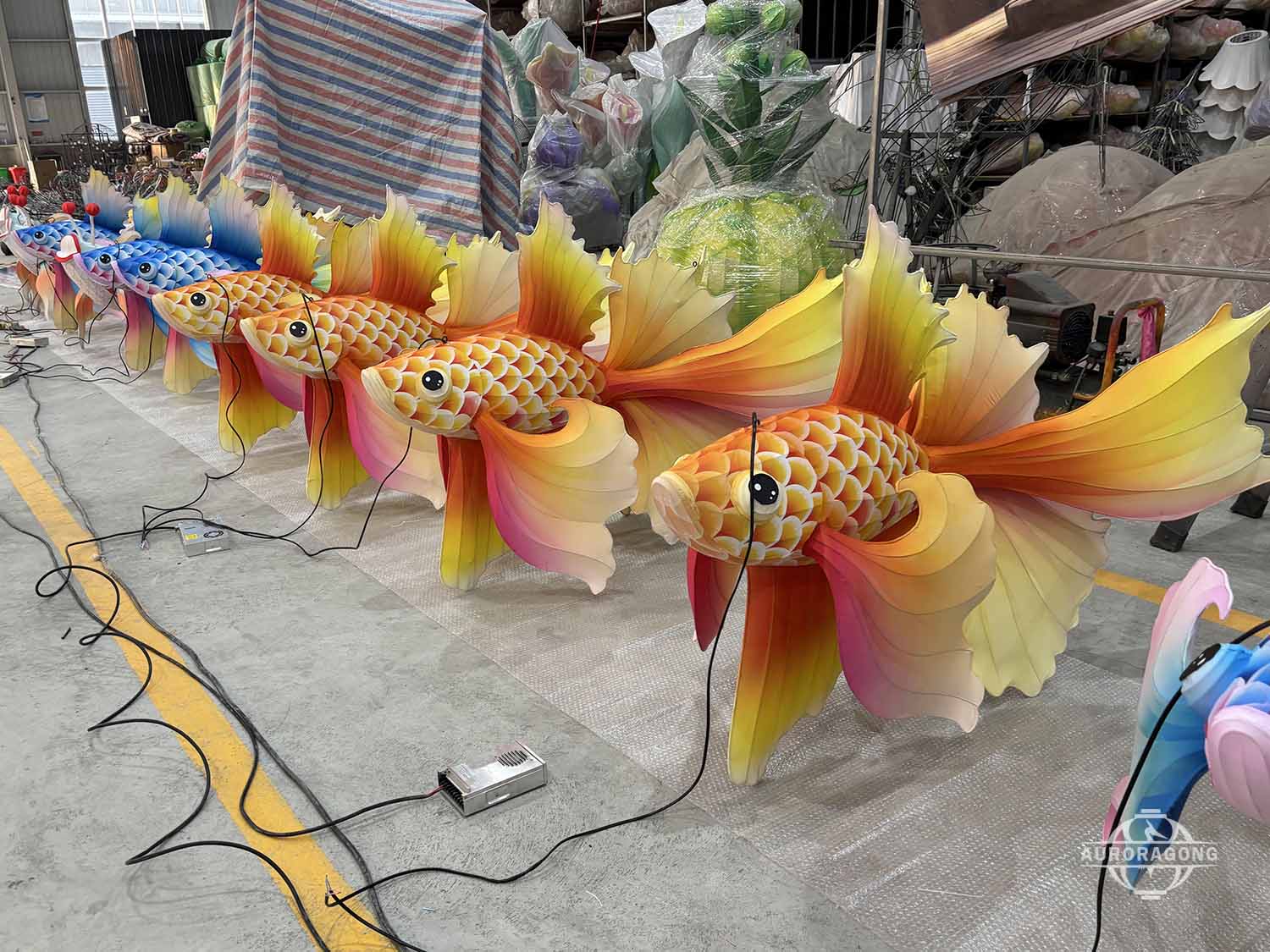 Custom Betta Fish Lamp Set Lantern for Commercial Displays