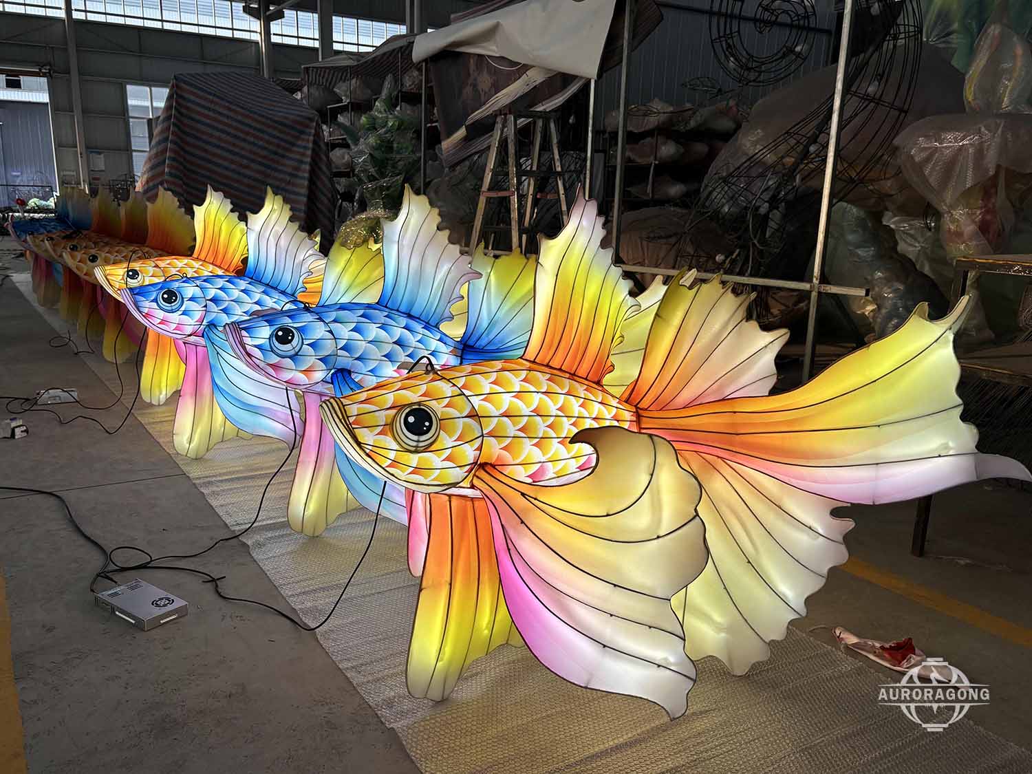 Custom Betta Fish Lamp Set Lantern for Festivals