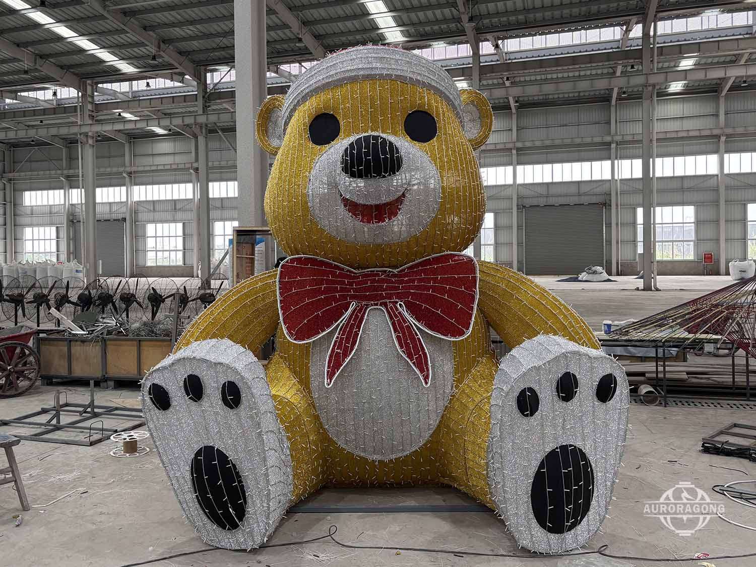 Outdoor Christmas Bear Figures Lantern