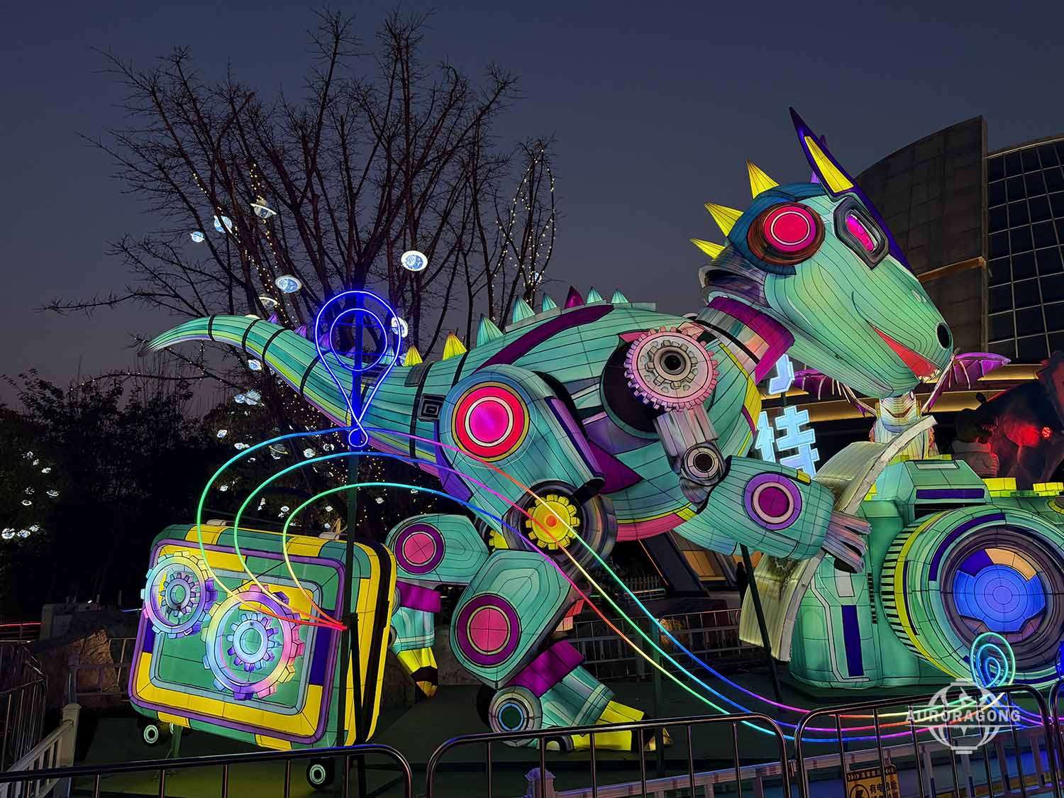 Mechanical Dinosaur Lantern for Theme Park