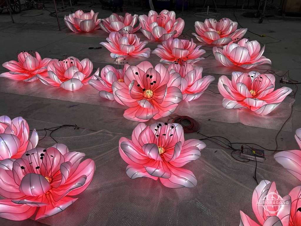 LED Peach Blossom Lantern Sculpture