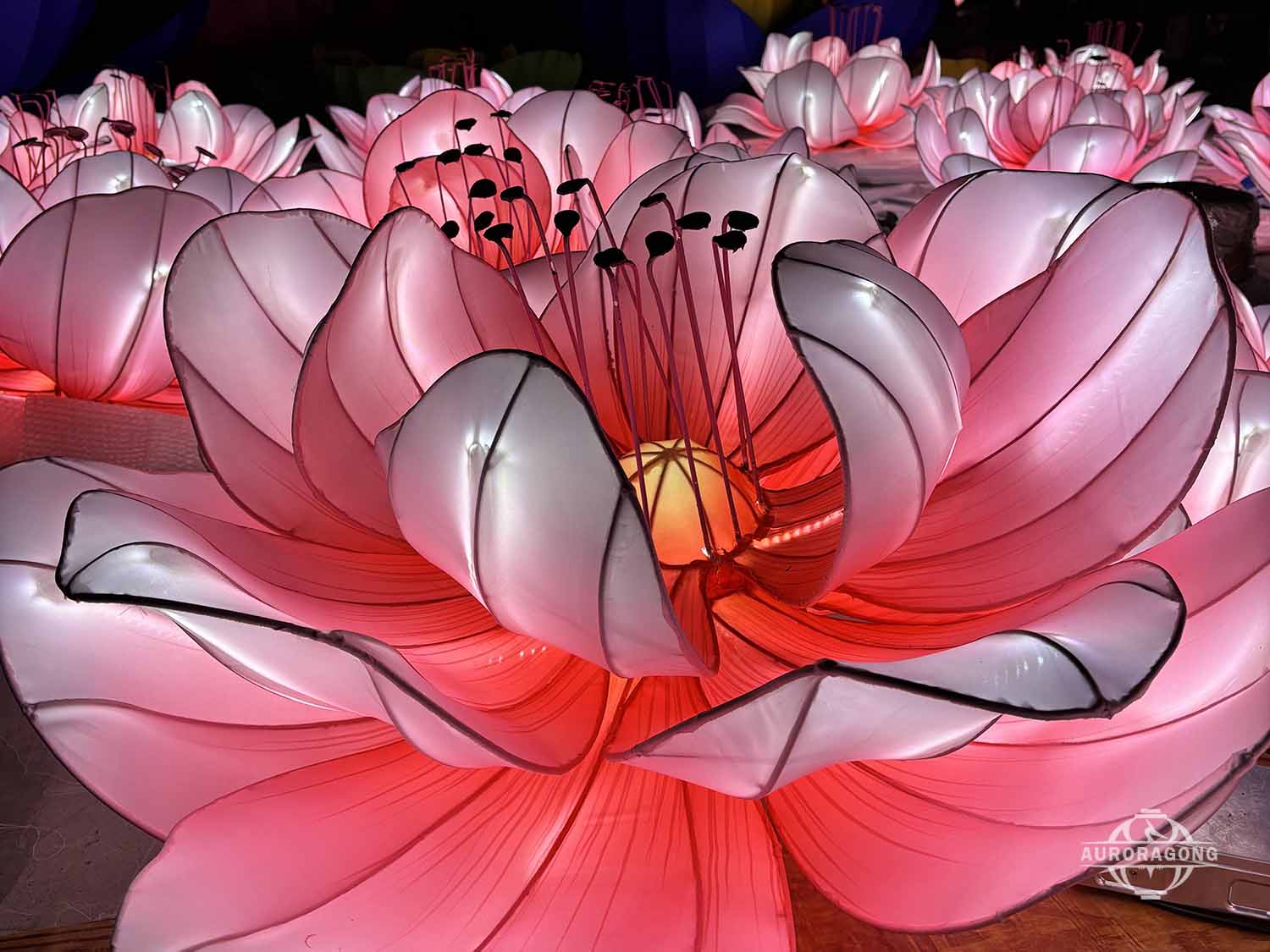 Handcrafted Peach Blossom Lantern with Artistic Floral Appearance