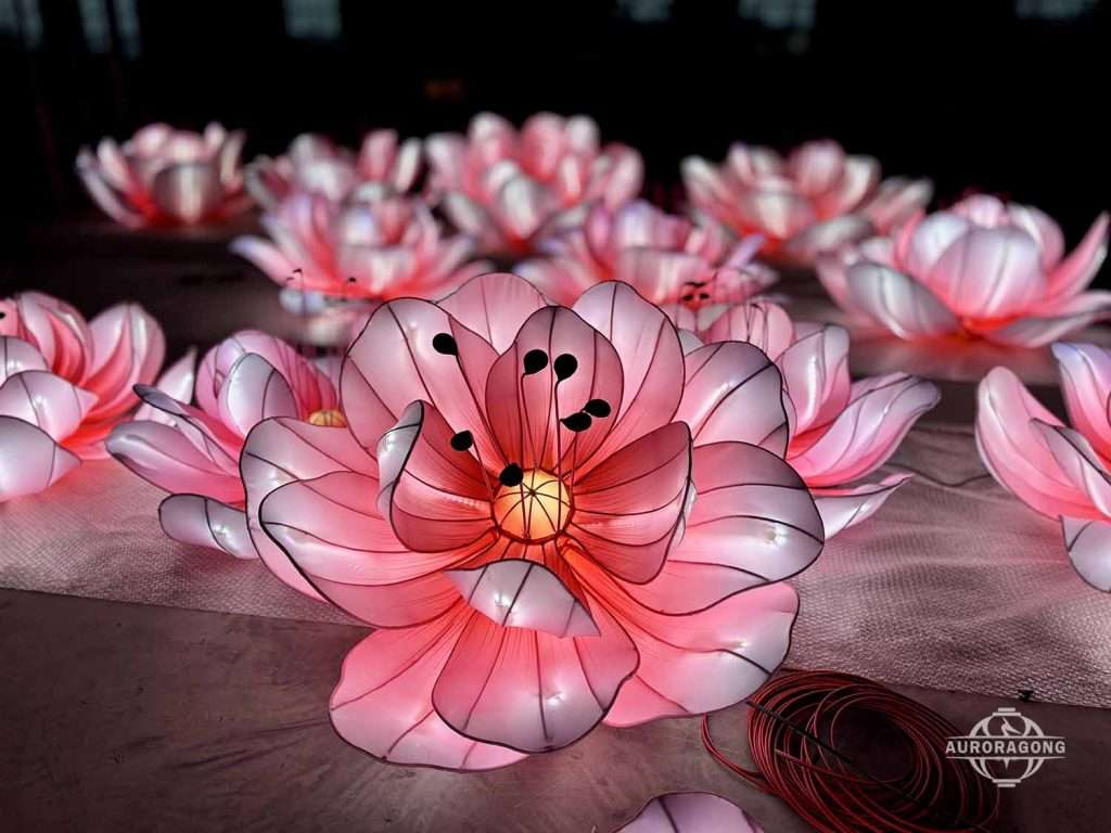 Custom Peach Blossom Lantern for Gardens