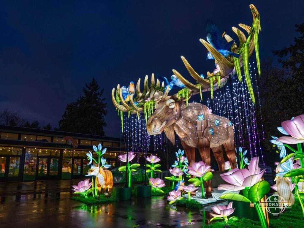 Custom Forest Elk Lantern Display for Festivals & Theme Parks