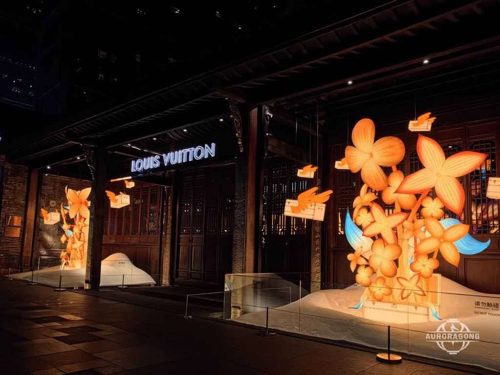 Giant Indoor Floral Decorative Lantern Sculpture