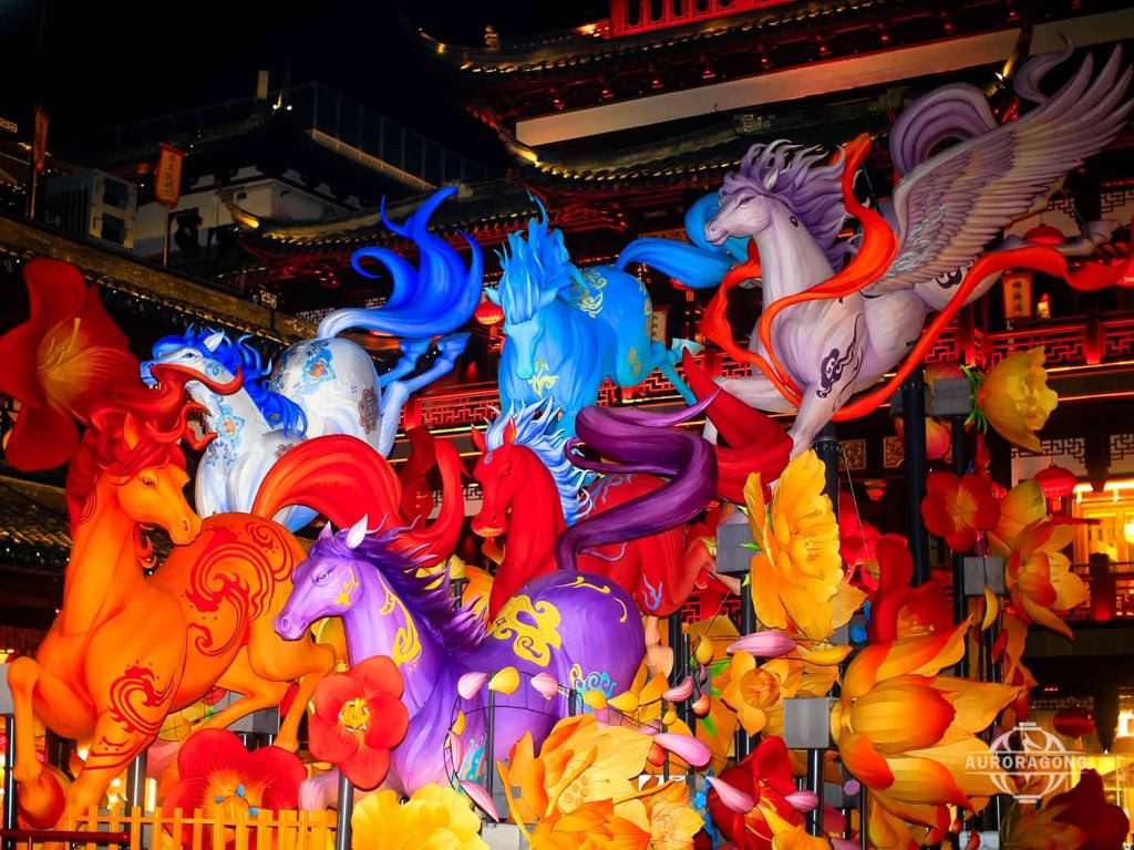 Galloping Horse Lantern Display