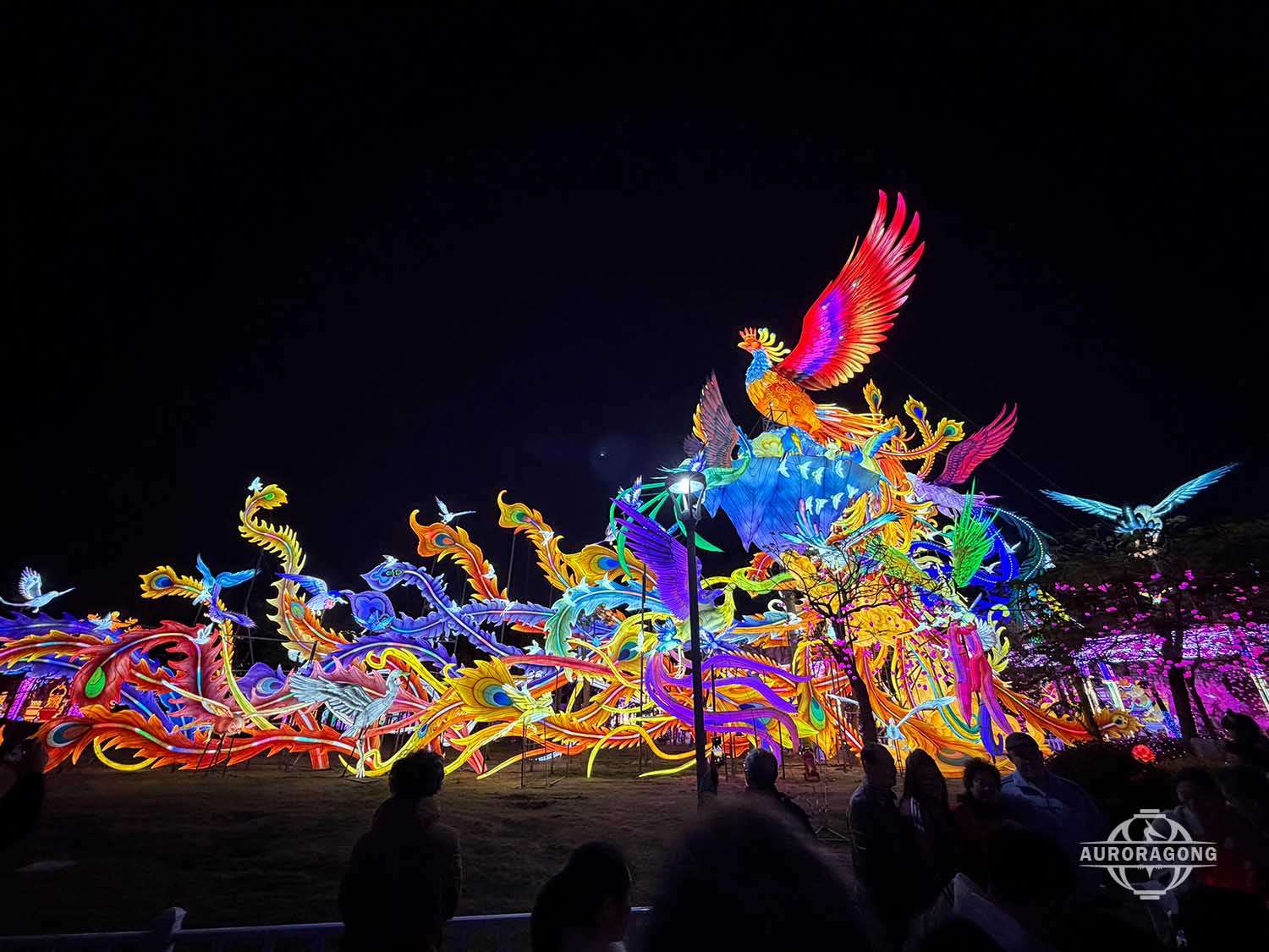 Custom Giant Mythical Phoenix Lantern for Theme Parks