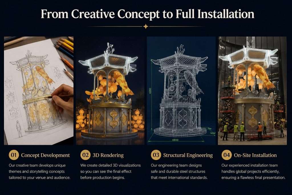 Fish Lantern From Creative Concept to Full Installation