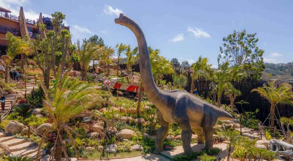 Outdoor dinosaur park installation and landscape design