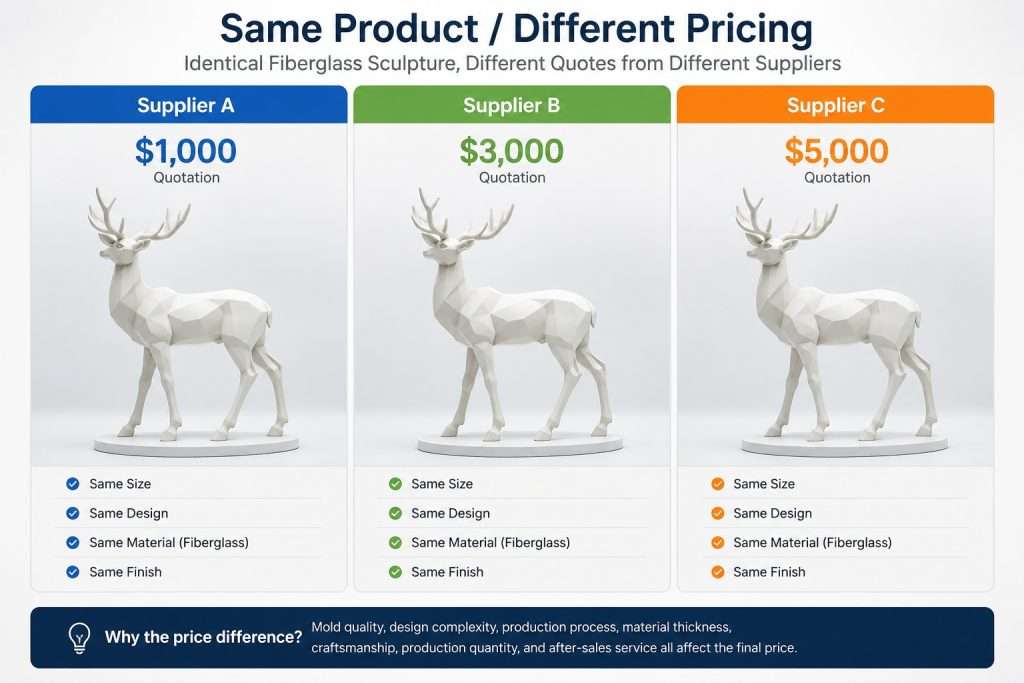 Custom fiberglass mold price comparison