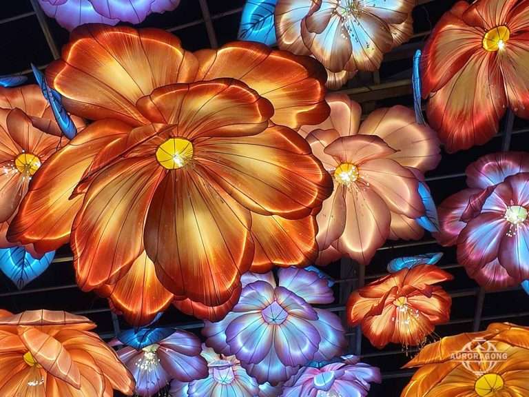 Custom Suspended Floral Lantern