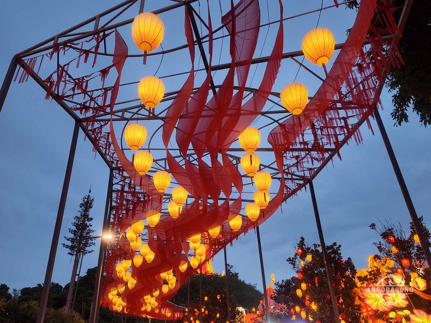 Custom Festival Lantern Passage Entrance & Light Tunnel
